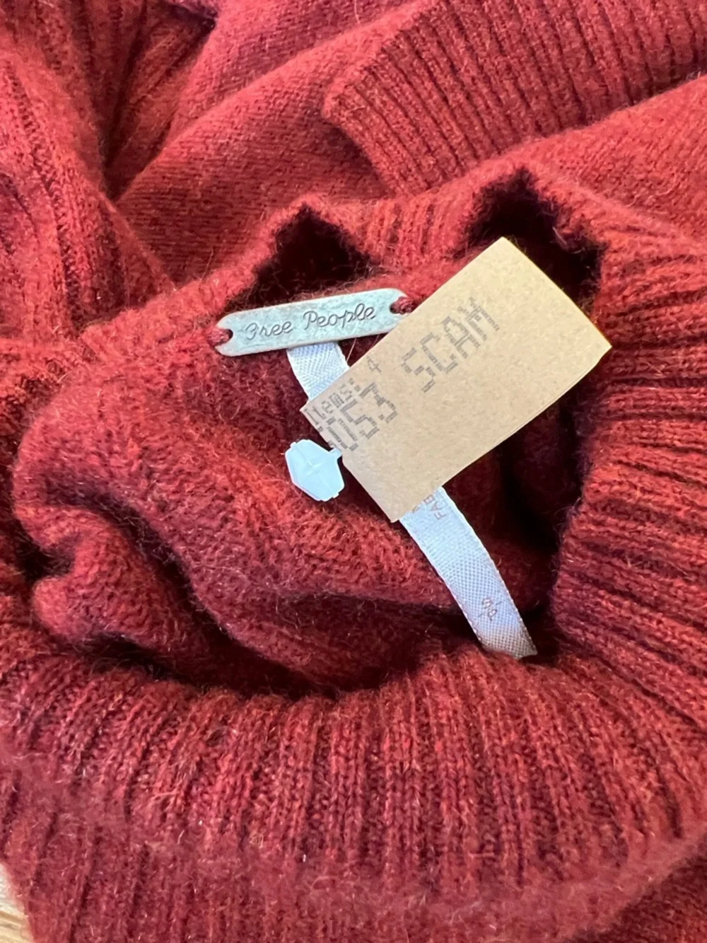 Free People Red Turtleneck Sweater Small